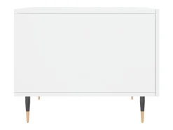 Mesa de centro | Mesa de apoio 50x50x40 cm madeira processada brilhante Branco
