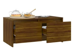 Outlet Mesa de centro | Mesa de apoio derivados de madeira carvalho Castanho