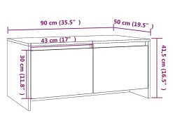 Outlet Mesa de centro | Mesa de apoio derivados de madeira carvalho Castanho