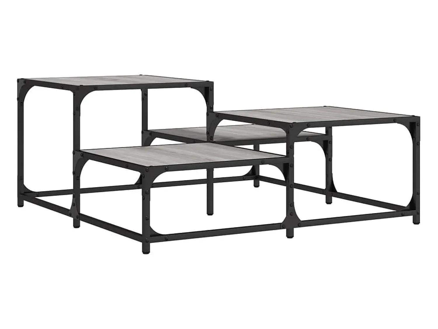 Online Mesa de centro | Mesa de apoio 87.5x87.5x40 cm derivados de madeira cinza sonoma Cinzento