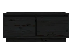 Mesa De Centro| Mesa de centro | Mesa de apoio 80x50x35 cm madeira de pinho maciça Preto