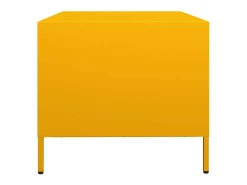 Mesa De Centro| Mesa de centro | Mesa de apoio 101.5x50x43.5 cm aço laminado frio mostarda Amarelo