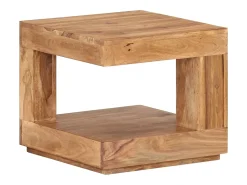 Mesa De Centro| Mesa de centro | Mesa de apoio | Mesa de café 45x45x40 cm madeira de acácia maciça Castanho