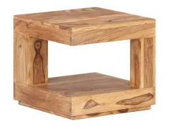 Mesa De Centro| Mesa de centro | Mesa de apoio | Mesa de café 45x45x40 cm madeira de acácia maciça Castanho