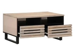 Mesa De Centro* Mesa de centro | Mesa de apoio | Mesa de café 80x55x40 cm madeira de mangueira maciça Castanho