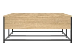 Mesa De Centro| Mesa de centro | Mesa de apoio 100x99x40 cm derivados madeira carvalho sonoma Castanho