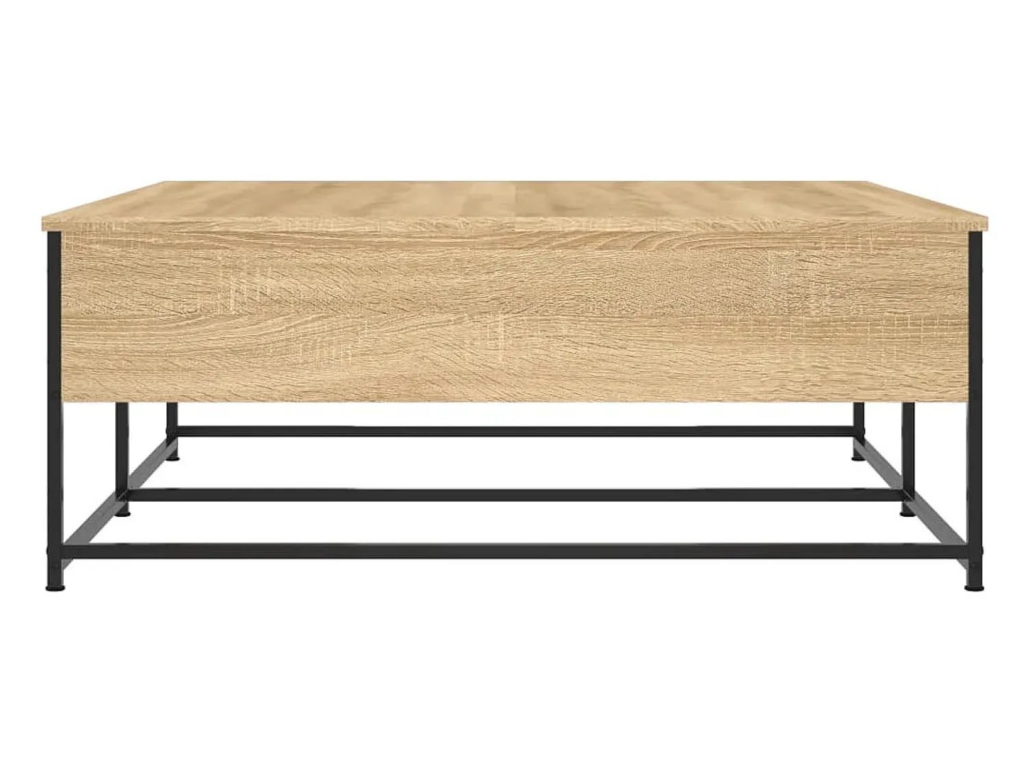 Mesa De Centro| Mesa de centro | Mesa de apoio 100x99x40 cm derivados madeira carvalho sonoma Castanho