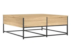 Mesa De Centro| Mesa de centro | Mesa de apoio 100x99x40 cm derivados madeira carvalho sonoma Castanho