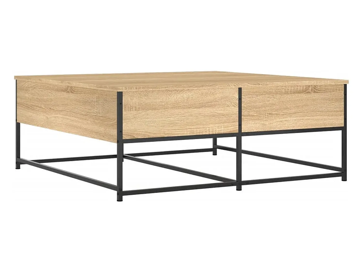 Mesa De Centro| Mesa de centro | Mesa de apoio 100x99x40 cm derivados madeira carvalho sonoma Castanho