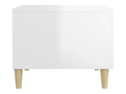Clearance Mesa de centro | Mesa de apoio 50x50x40cm derivados de madeira brilhante Branco