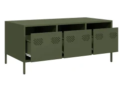 Mesa De Centro* Mesa de centro | Mesa de apoio 101.5x50x43.5 cm aço laminado a frio -azeitona Verde