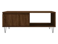 Mesa De Centro* Mesa de centro | Mesa de apoio 90x60x35 cm derivados madeira carvalho Castanho