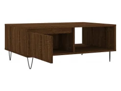Mesa De Centro* Mesa de centro | Mesa de apoio 90x60x35 cm derivados madeira carvalho Castanho