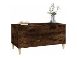 Mesa de centro | Mesa de apoio 90x44.5x45 cm derivados madeira carvalho fumado^ Mesa De Centro