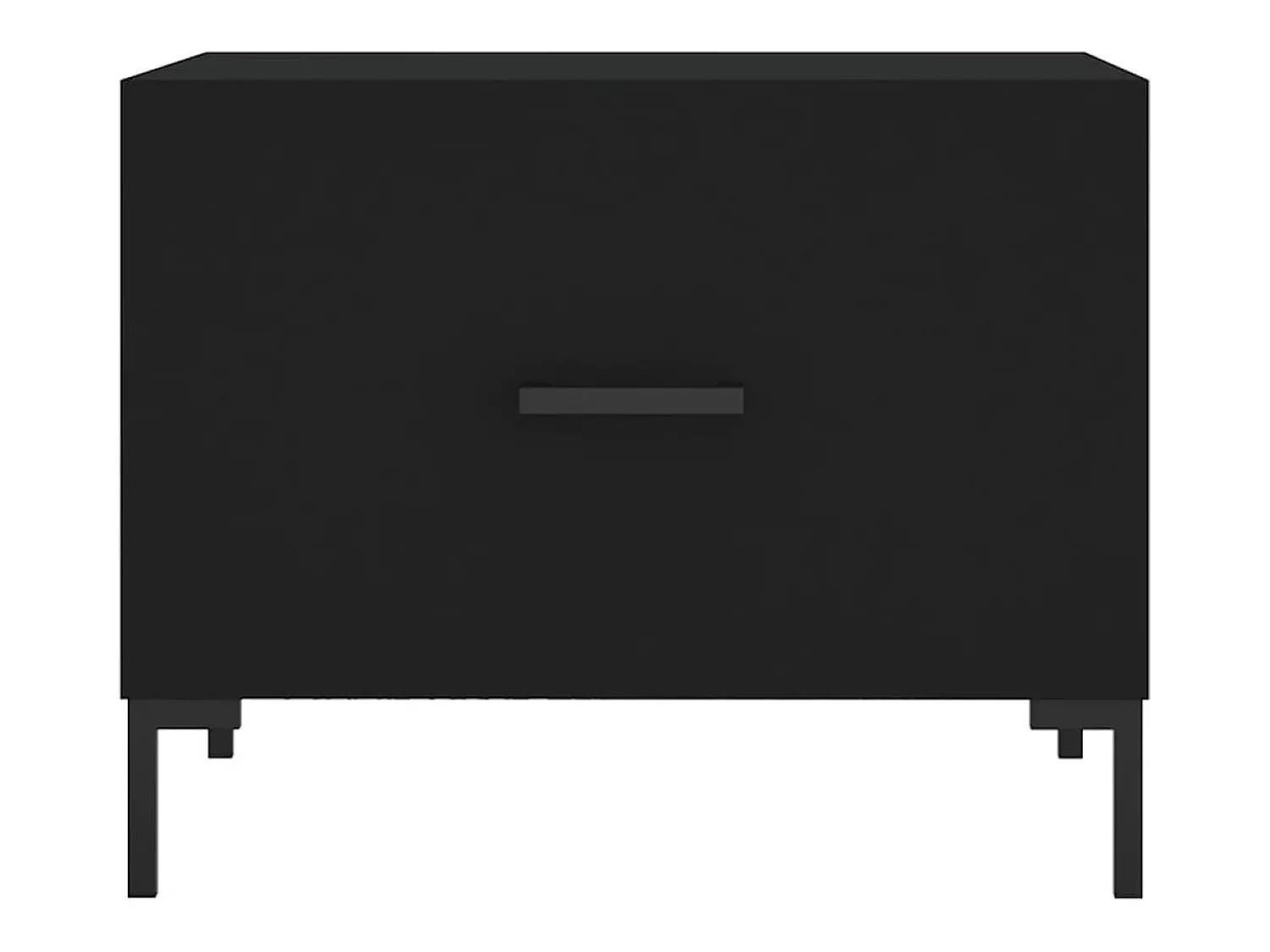 Mesa De Centro| Mesa de centro | Mesa de apoio 50x50x40 cm derivados de madeira Preto