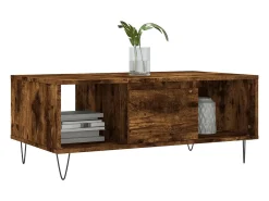 Mesa de centro | Mesa de apoio 90x50x36.5 cm derivados madeira carvalho fumado^ Mesa De Centro