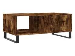 Mesa de centro | Mesa de apoio 90x50x36.5 cm derivados madeira carvalho fumado^ Mesa De Centro