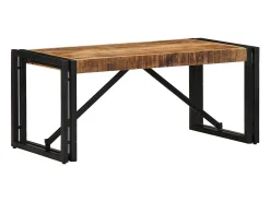 Mesa De Centro* Mesa de centro | Mesa de apoio | Mesa de café 80x40x35 cm madeira de mangueira áspera maciça Castanho