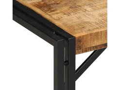 Mesa De Centro* Mesa de centro | Mesa de apoio | Mesa de café 80x40x35 cm madeira de mangueira áspera maciça Castanho