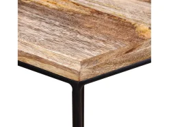 Mesa De Centro| Mesa de centro | Mesa de apoio madeira de mangueira maciça 56x48x40 cm Castanho