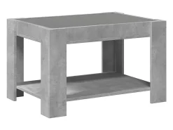 Mesa de centro | Mesa de apoio c/ LEDs 73x53x45 cm derivados de madeira^ Mesa De Centro