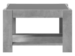 Mesa de centro | Mesa de apoio c/ LEDs 73x53x45 cm derivados de madeira^ Mesa De Centro
