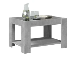 Mesa de centro | Mesa de apoio c/ LEDs 73x53x45 cm derivados de madeira^ Mesa De Centro