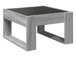 Mesa de centro | Mesa de apoio luzes LED Infinity 50x53x30 cm sonoma^ Mesa De Centro