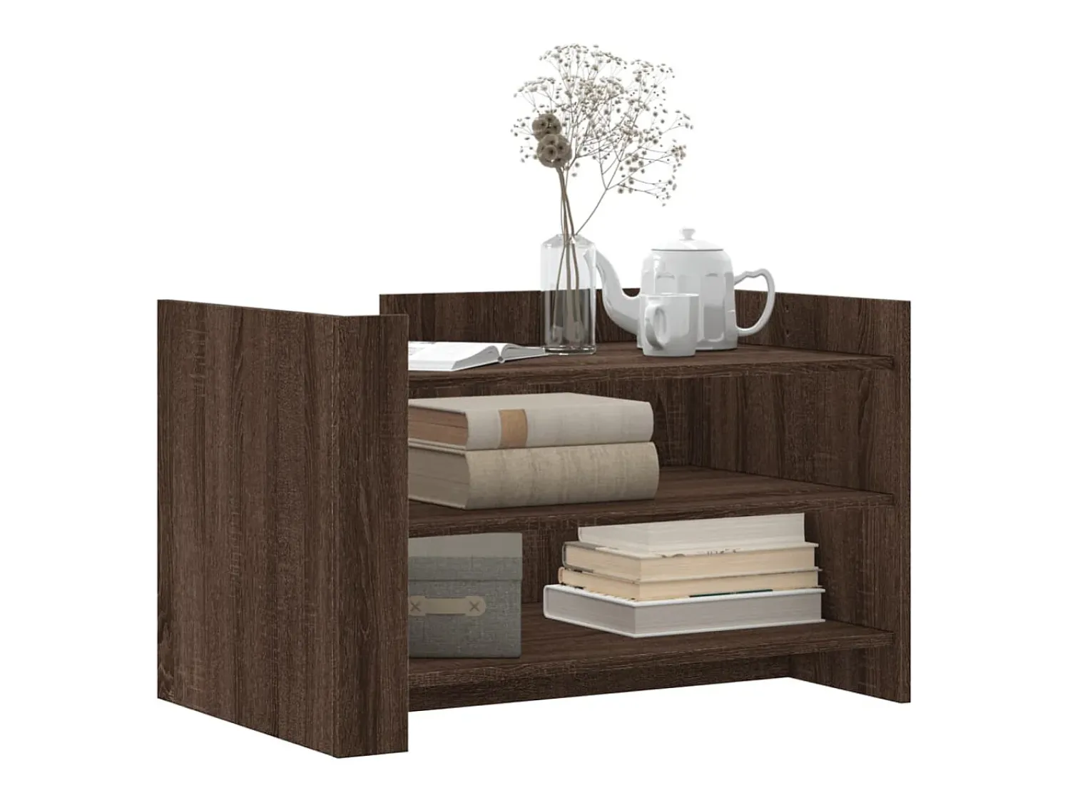 Mesa de centro | Mesa de apoio 80x50x50 cm derivados madeira carvalho^ Mesa De Centro