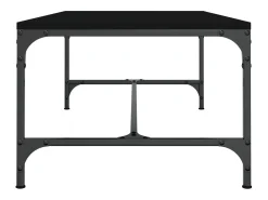 Mesa de centro | Mesa de apoio 100x50x35 cm derivados de madeira Preto
