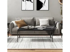 Mesa de centro | Mesa de apoio 100x50x35 cm derivados de madeira Preto