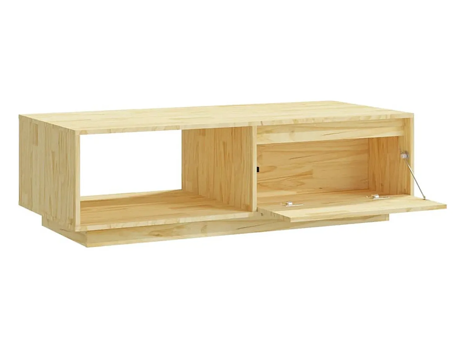 Mesa De Centro* Mesa de centro | Mesa de apoio | Mesa de café 110x50x33.5 cm madeira de pinho maciça Castanho