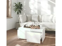 Mesa De Centro* Mesa de centro | Mesa de apoio 90x50x41.5 cm derivados de madeira Branco