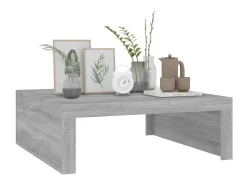 Mesa de centro | Mesa de apoio 100x100x35 cm derivados de madeira cinza sonoma^ Mesa De Centro