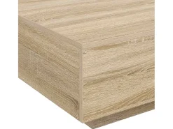 Mesa De Centro* Mesa de centro | Mesa de apoio 80x80x31 cm contraplacado carvalho sonoma Castanho