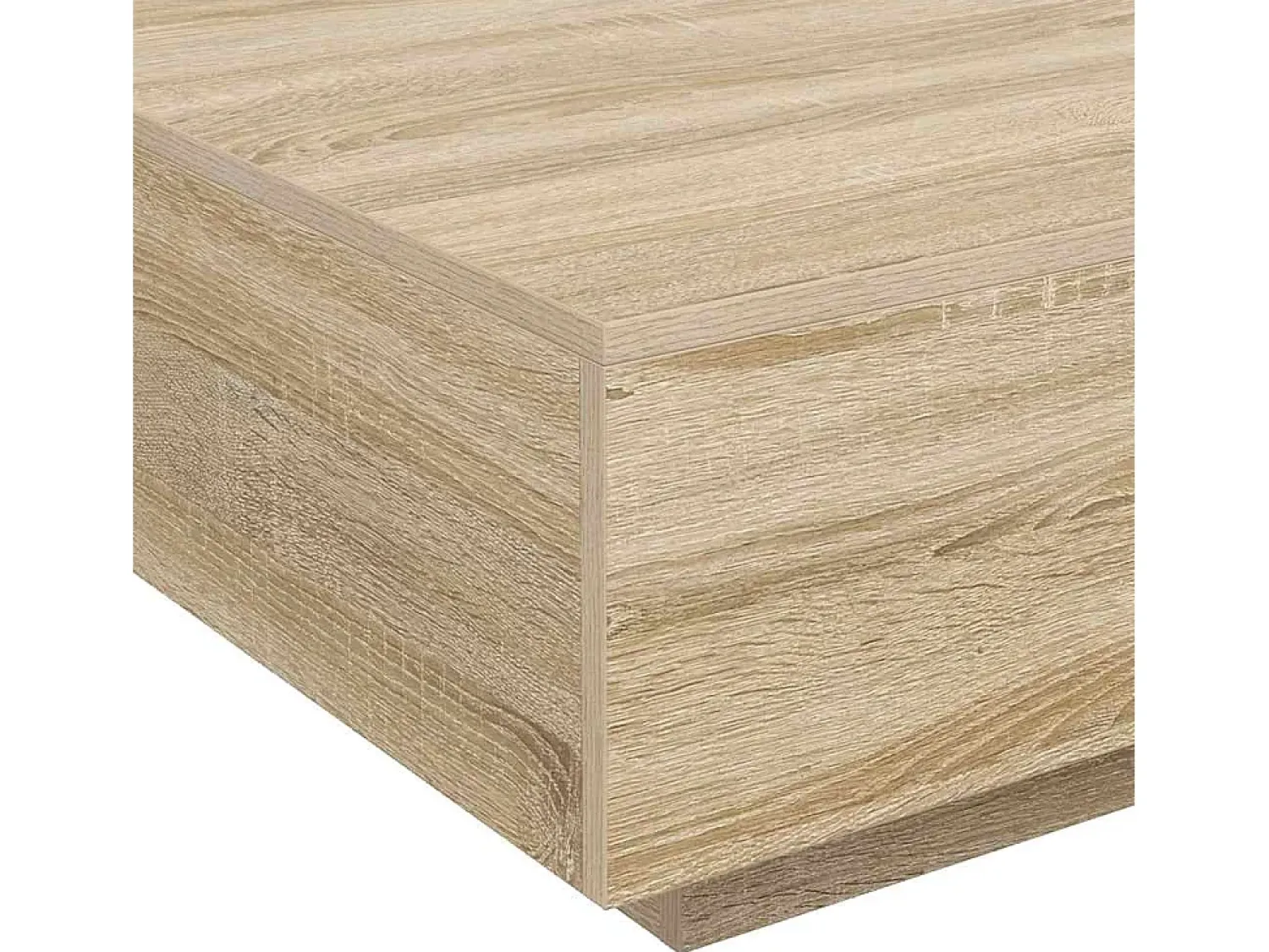 Mesa De Centro* Mesa de centro | Mesa de apoio 80x80x31 cm contraplacado carvalho sonoma Castanho