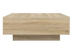 Mesa De Centro* Mesa de centro | Mesa de apoio 80x80x31 cm contraplacado carvalho sonoma Castanho