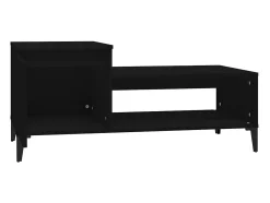 Mesa De Centro| Mesa de centro | Mesa de apoio 100x50x45 cm derivados de madeira Preto