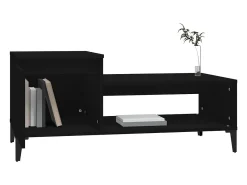 Mesa De Centro| Mesa de centro | Mesa de apoio 100x50x45 cm derivados de madeira Preto