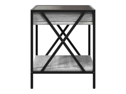 Mesa de centro | Mesa de apoio luzes LED Infinity 40x40x49 cm sonoma^ Mesa De Centro