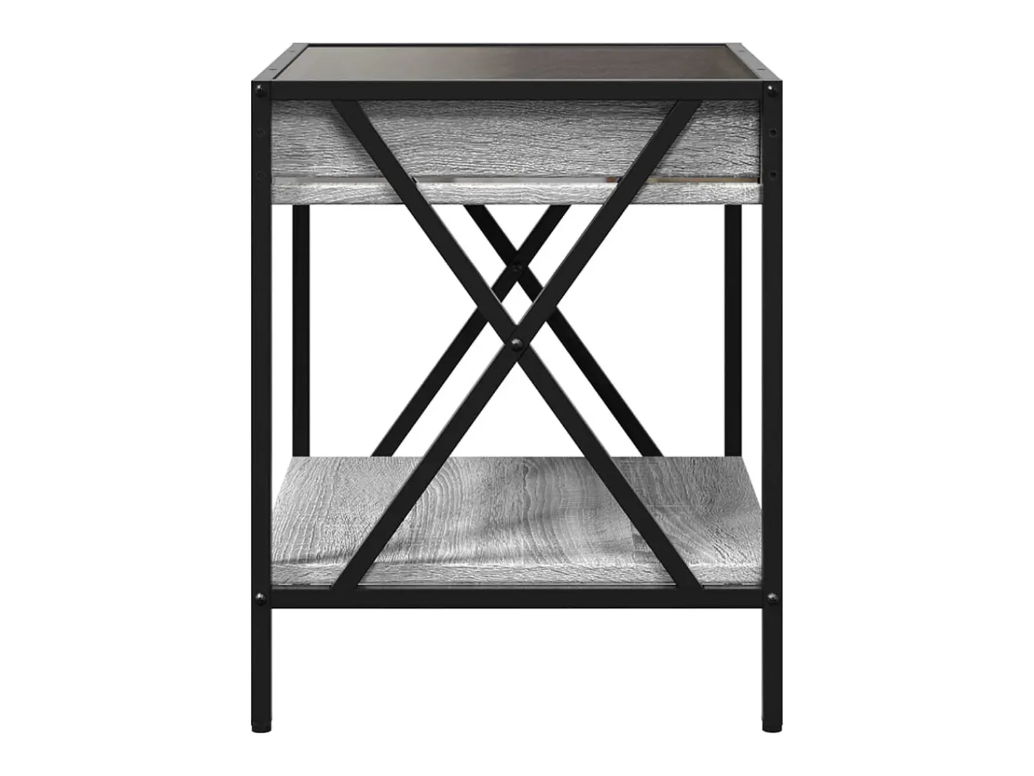 Mesa de centro | Mesa de apoio luzes LED Infinity 40x40x49 cm sonoma^ Mesa De Centro