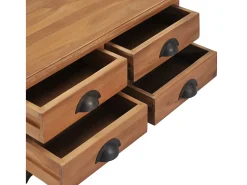 Mesa De Centro| Mesa de centro | Mesa de apoio | Mesa de café 68x68x30 cm madeira de teca maciça Castanho