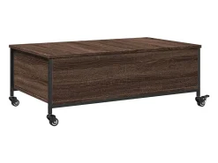 Mesa de centro | Mesa de apoio com rodas derivados de madeira carvalho^ Mesa De Centro