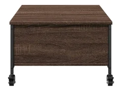 Mesa de centro | Mesa de apoio com rodas derivados de madeira carvalho^ Mesa De Centro