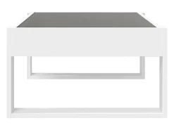 Mesa De Centro| Mesa de centro | Mesa de apoio luzes LED Infinity 90x53x30 cm Branco