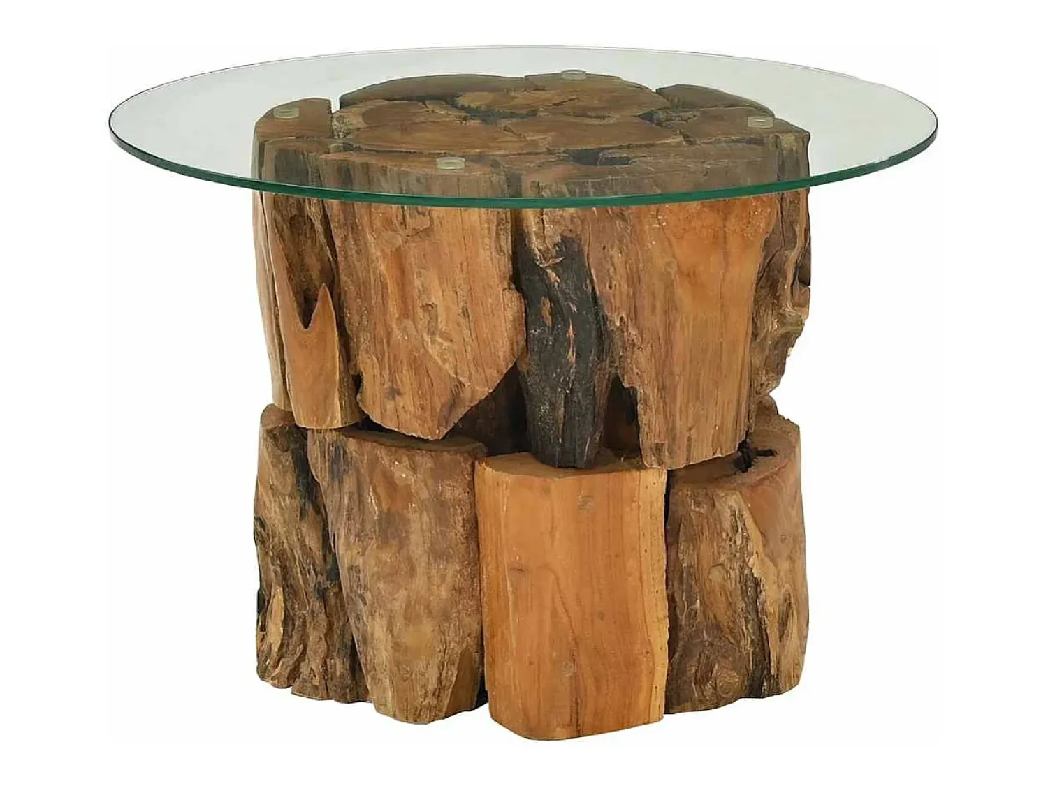 Mesa De Centro* Mesa de centro | Mesa de apoio 60 cm madeira flutuante de teca maciça Castanho