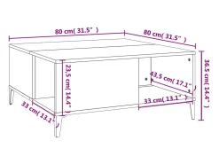 Mesa de centro | Mesa de apoio 80x80x36.5 cm derivados de madeira^ Mesa De Centro