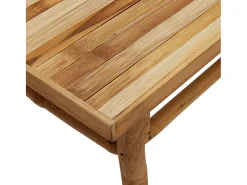 Mesa De Centro| Mesa de centro | Mesa de apoio | Mesa de café 90x50x35 cm bambu Castanho