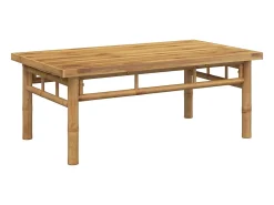 Mesa De Centro| Mesa de centro | Mesa de apoio | Mesa de café 90x50x35 cm bambu Castanho