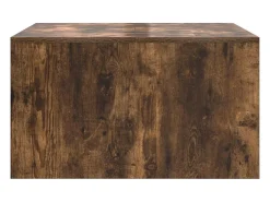 Mesa De Centro* Mesa de centro | Mesa de apoio com gavetas 70.5x70x40 cm carvalho fumado Castanho